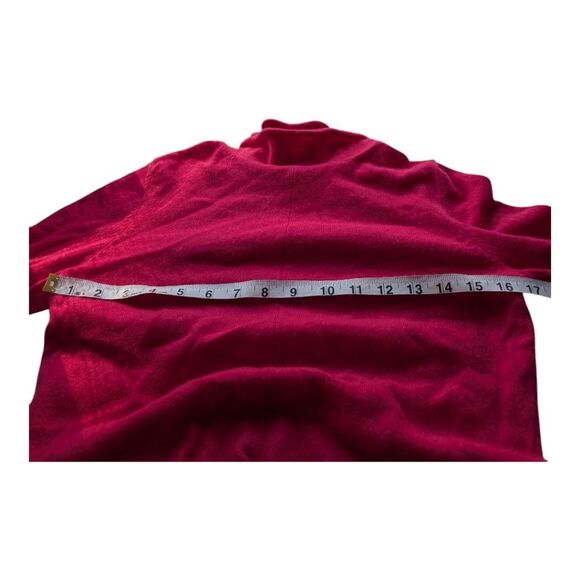 Melbourne Hot Pink 💯 Cashmere tulip Hem Turtleneck Sweater Small - Picture 6 of 7